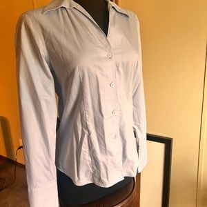 Karl lagerfeld light blue non iron button down shirt